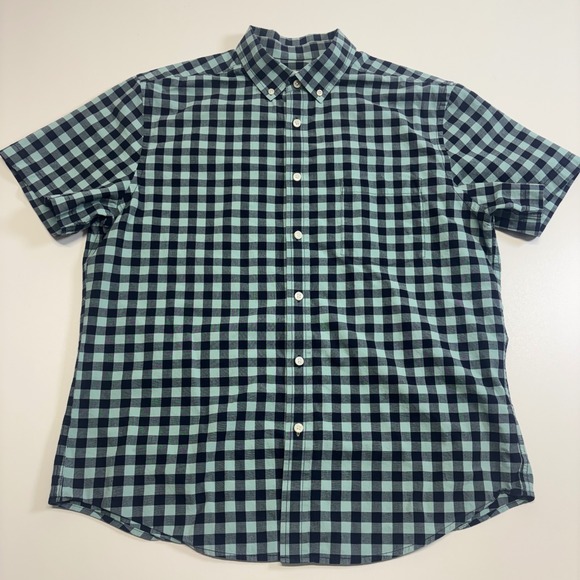 Goodfellow & Co Other - Goodfellow & Co Mens Large Northrop Shirt Blue Gingham Check Short Sleeve